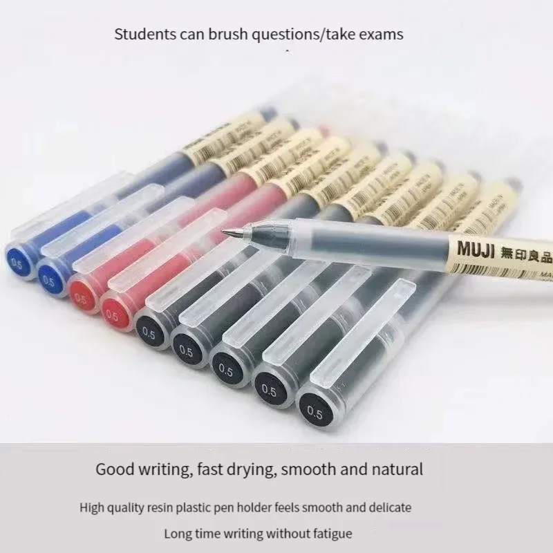 Muji Stationery Gel Pen - Set da 6/8 Pezzi di Penne