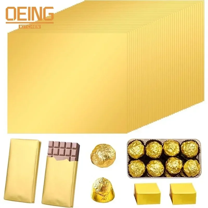 Gold Foil Flakes - 100 pezzi grandi involucri di barrette