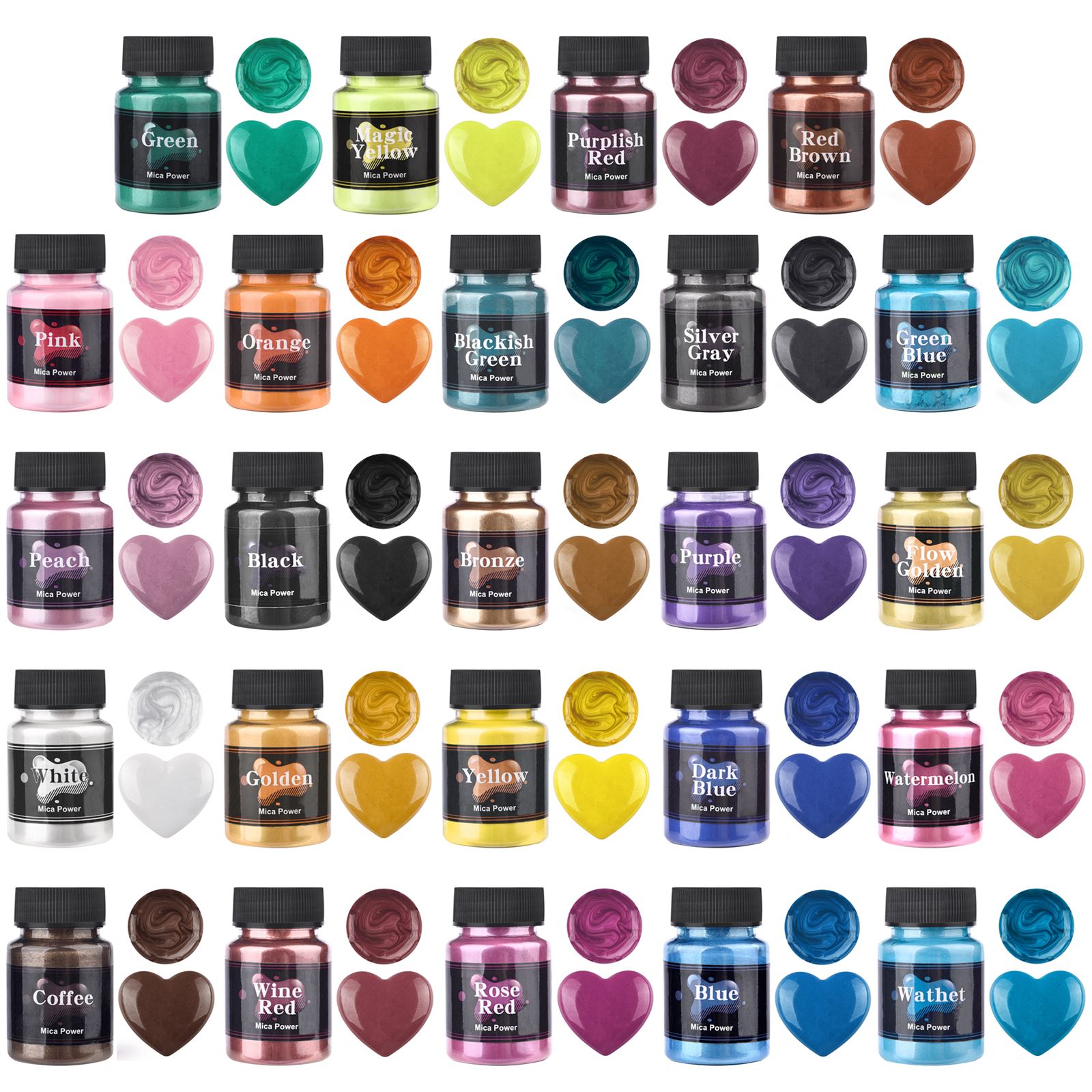 Resin Pigment Set - 50ml 24 colori resina perla polvere